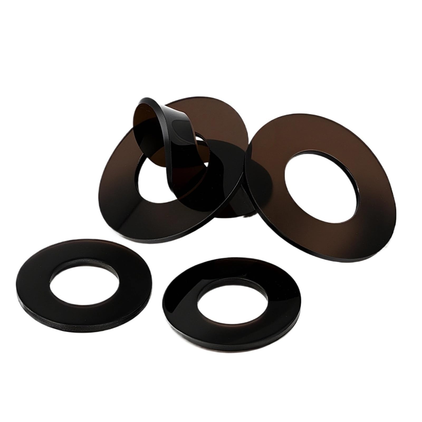 Flache Unterlegscheiben aus PVC, M2 bis M10, schwarz, weich, hart, PVC-Kunststoff, transparent, flache, Dichtungs-Sortiment(Soft,M8x16x0.3mm (500pcs))