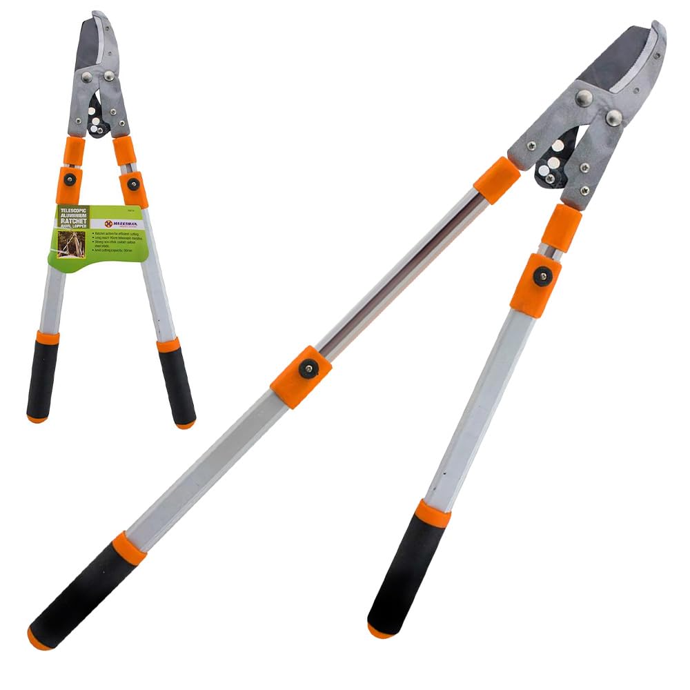 Bargainsgalore Multicolor New Professional Ratchet Anvil Loppers - Pruner, With Telescopic Extending Gardening | Heavy Duty Lopper, Tree And Branch Cutters, Extendable | Garden Hand Tool