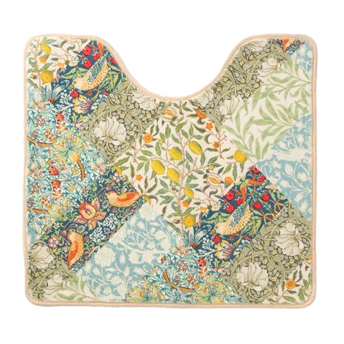 Jubilee ジュビリー ウイリアムモリス柄を使ったもこもこ起毛トイレマット 50x60cm 花柄滑り止め付 デザイン Patchworkのサムネイル