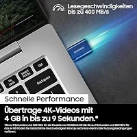Samsung USB-Stick, USB-C, 512 GB, 400 MB/s Lesen, 110 MB/s Schreiben, USB 3.2 Gen1 Flash Drive für Notebooks, Tablets und Smartphones, Blue, MUF-512DA/APC – Ansicht 5