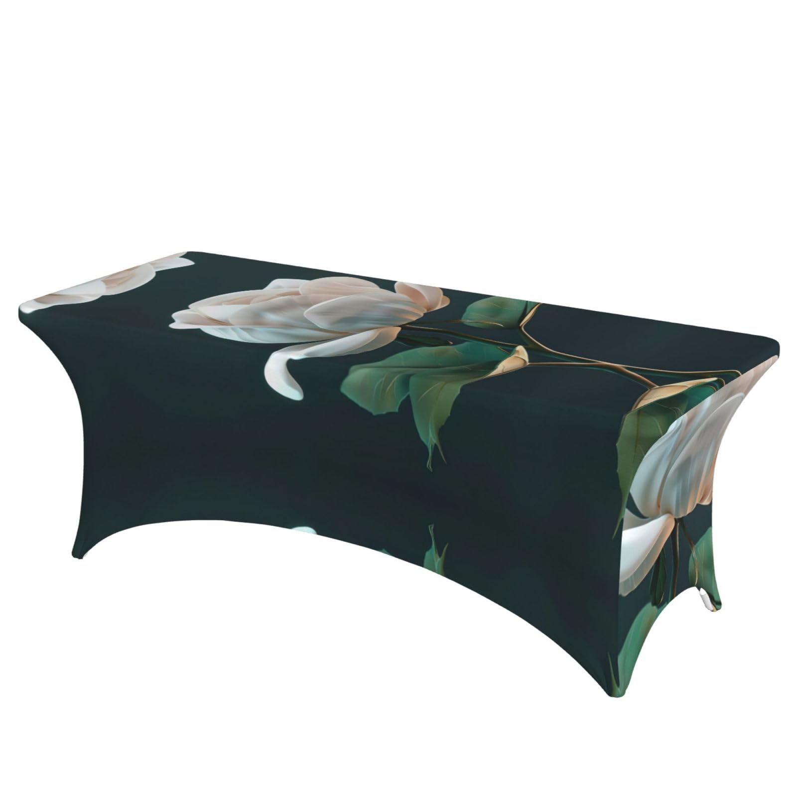 Nappe de table extensible 1,8m fleurie 3D housse élasthanne buffet