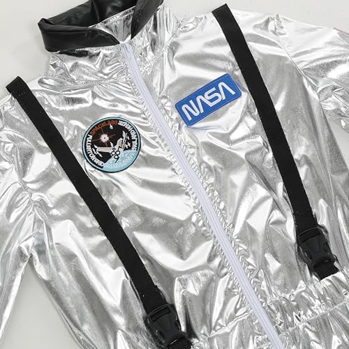 maxToonrain Astronauten-Kostüm für Damen, Weltraumanzug, Halloween-Verkleidung, Sci-Fi-Themenparty-Outfit mit lebendigem Stoff und detailliertem...