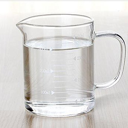 Vaso medidor de vidrio borosilicato 350 ml con pico miniatura 3