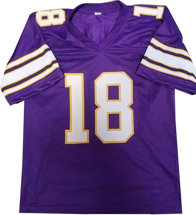 Custom Stitched Justin Jefferson Youth Purple Jersey Size Youth Medium