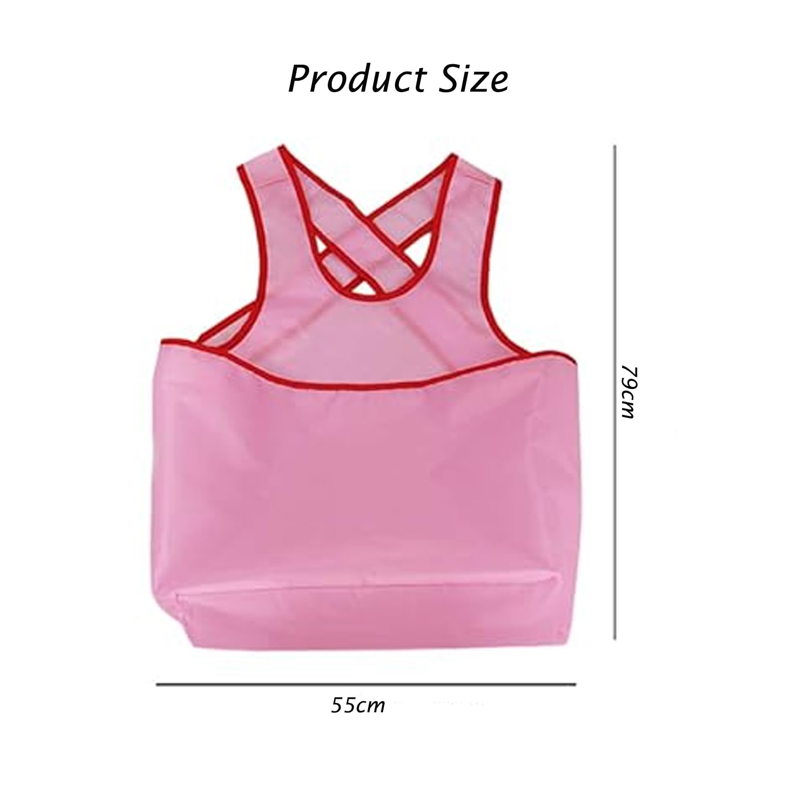 TZMFHD Laundry Apron With Pouch, Exquisite Sleeveless Clothes Drying Apron, Portable Cross Back Apron - Image 2