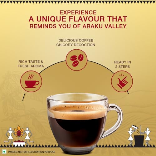Image of Tata Coffee Quick Filter Decoction Liquid, Araku Valley Coffee, 100ml Pouch, Flavoured Instant Coffee Chicory Decoction, Liquid Filter Coffee, Easy to Make (Pack of 2)