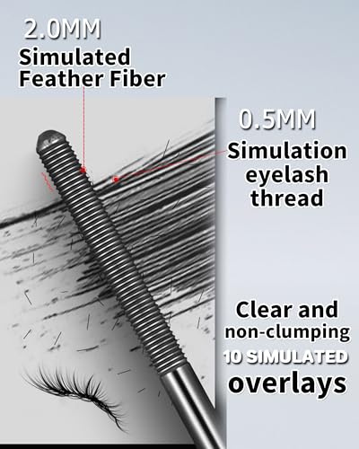 Image of Waterproof Tubing Telescopic Mascara: 2026 New Mascara, Black | Mas-cara Volume and Length - Waterproof - 3D Curling - Smudge-Proof - Clump-Free - Long-Lasting Lash Definer