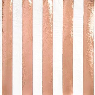 Foil Rose Gold Rectangular Paper Appetiser Plates, Pack of 8
