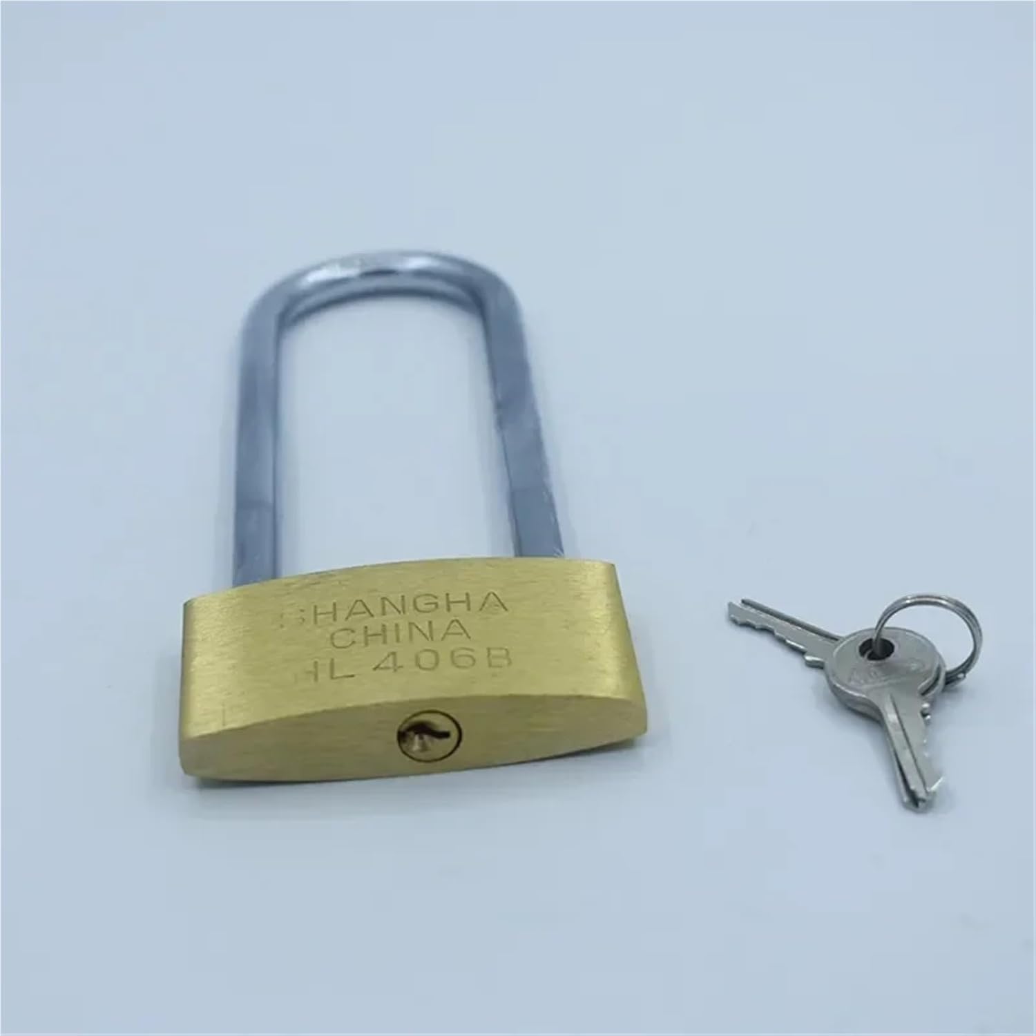 Long Lock Beam Pure Copper Bike Padlock Door Cabinet Drawer Gate Lock with Keys 1Pcs(50mm)