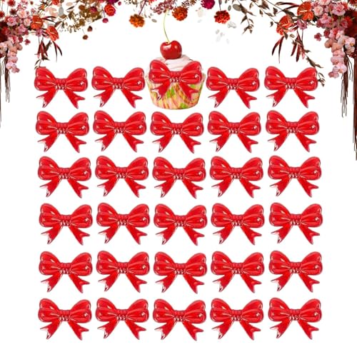 Cupcake Toppers - Cute Party Decorations - Bow-Shaped Weddin