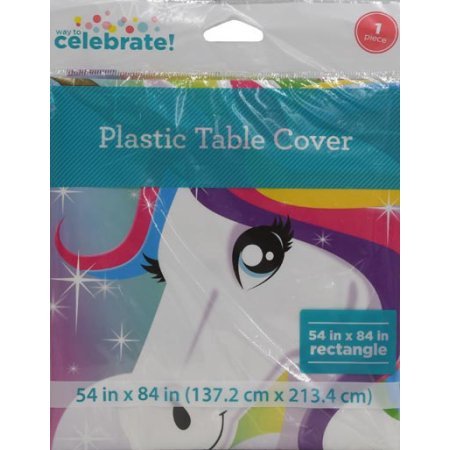 Unicorn Birthday Party Table Cloth 54"x84"