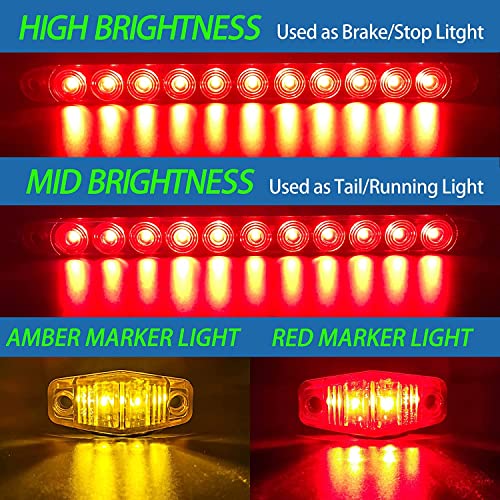 Serlainxin Trailer Light Kit, Submersible Boat Trailer Lights, Multi-Purpose Commercial Tail Lights With 25Ft Wiring Harness Kit For Marine, Camper, Utv, Utility Trailer Under And Over 80" #TOP2