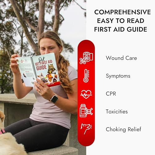 Image of Cat & Dog First Aid Kit - Dog Emergency Kit, Health Supplies & Wound Care -with Thermometer, Bandages for Wounds - Essentials, Travel Bag (Large)