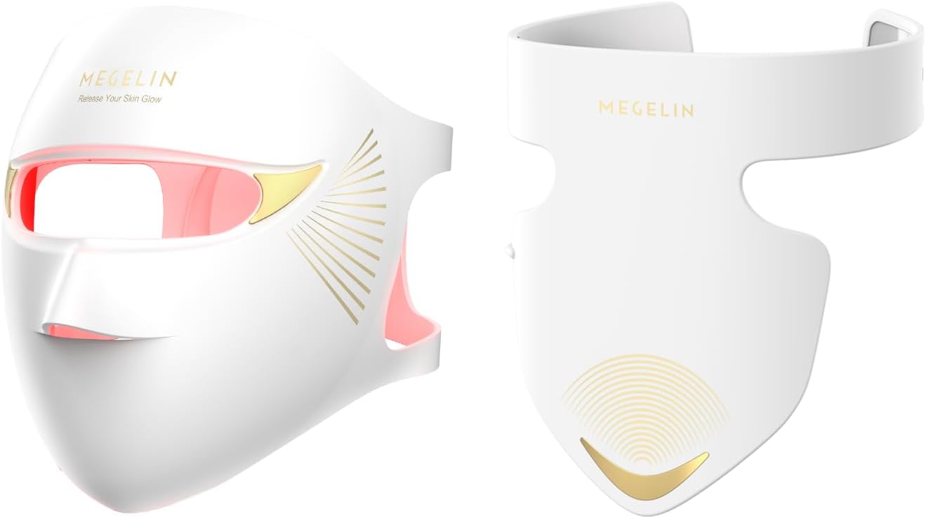 Megelin Duo-Lux LED Light Therapy Face Mask and Neck Mask