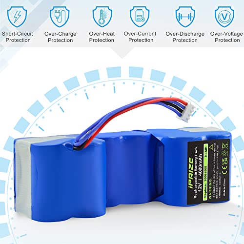 Iprize Batteria Di Ricambio Nimh Da 12 V, 4000 Mah, Per Ecovacs Deebot 900, 700, M88, DE33, DE35, DG710, DG716 Ozmo 610, 901, 902, Per Irobot Roomba Combo R113, R113840, R118, R18, R18, R18, R18, R118 - 4