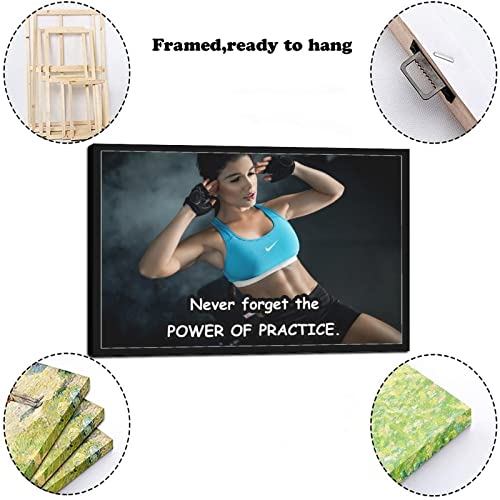 Lirong Never Forget The Power Motivational Inspirational Posters Home Decor Wall Art Print For Gym Motivational Quotes Poster Printing 24X36Inch(60X90Cm) #TOP1