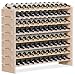 Smartxchoices 96 Bottle Stackable Modular Wine Rack Wooden Wine Storage Rack Free Standing Wine Holder Display Shelves, Wobble-Free, Solid Wood, (8 Row, 96 Bottle Capacity) (96 Bottle)