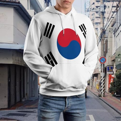 Sweat-shirt à capuche Corée du Sud pull manches longues imprimé 3D - 3