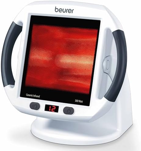 Beurer IL50 Infrared Heat Lamp Heated Red Light Therapy Lamp for ...