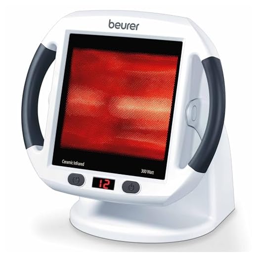 Beurer IL50 Infrared Heat Lamp Heated Red Light Therapy Lamp for Body, Face, Sinuses, & Skin - Effective Muscle Pain & Cold Relief Treatment by Improving Blood Circulation