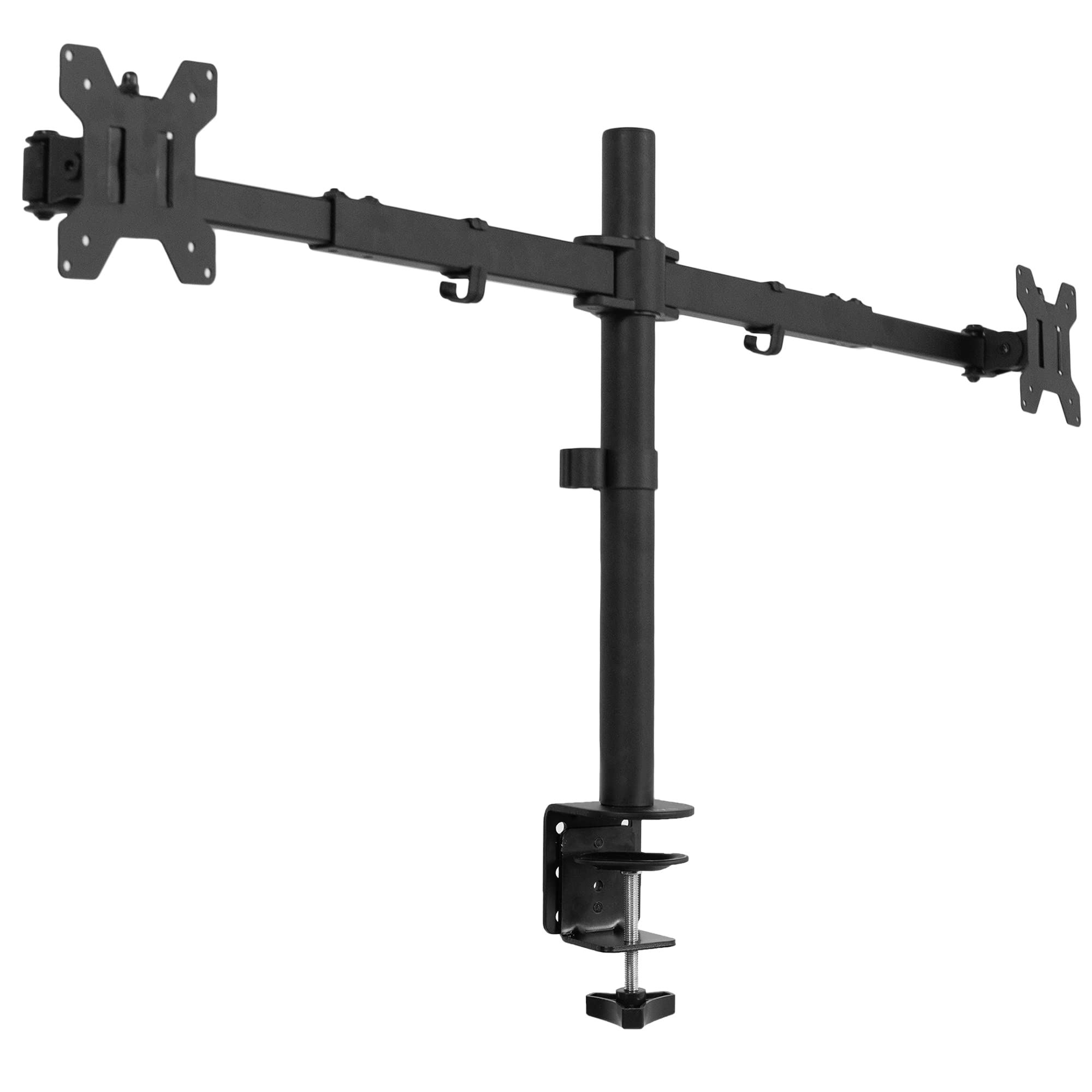 VIVO Support mural ultra large pour deux écrans LCD LED 27" à 38", bras télescopiques réglables, montage mural affleurant, compatible avec 2 écrans, noir, STAND-TS38C