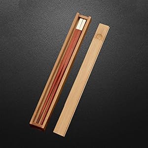 JINYISI Eetstokjes, Houten eetstokjes, 1 paar eetstokjes herbruikbaar, eetstokjes met koffer, Houten eetstokjes Opslag, Eetstokjes Doos, 25cm/9,84 inch