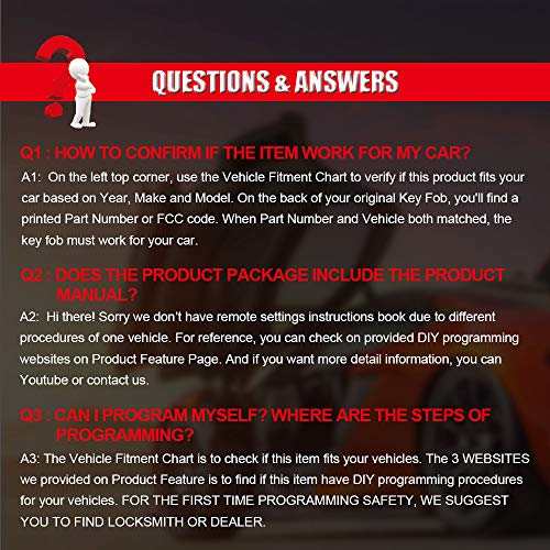 Cciyu Keyless Entry Remote Start Replacement Key Fob Clicker Control Replacement For Chevy For S10 For Blazer Sierra 1500 1500Hd 2500 2500Hd 3500 Abo1502T(1X4B New) #TOP6