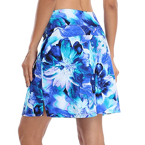 Image of M MOTEEPI Modest Knee Length Skorts Skirts for Women Tennis Athletic Golf Skort with Pockets UV Protection High Waist