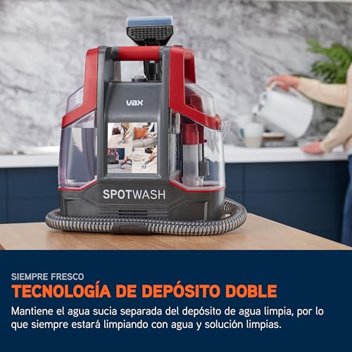 Vax SpotWash quitamanchas y limpiador de alfombras y tapicería con potente succión, para escaleras, sofás, coches y superficies duras, portátil para la limpieza diaria del hogar - imagen 11