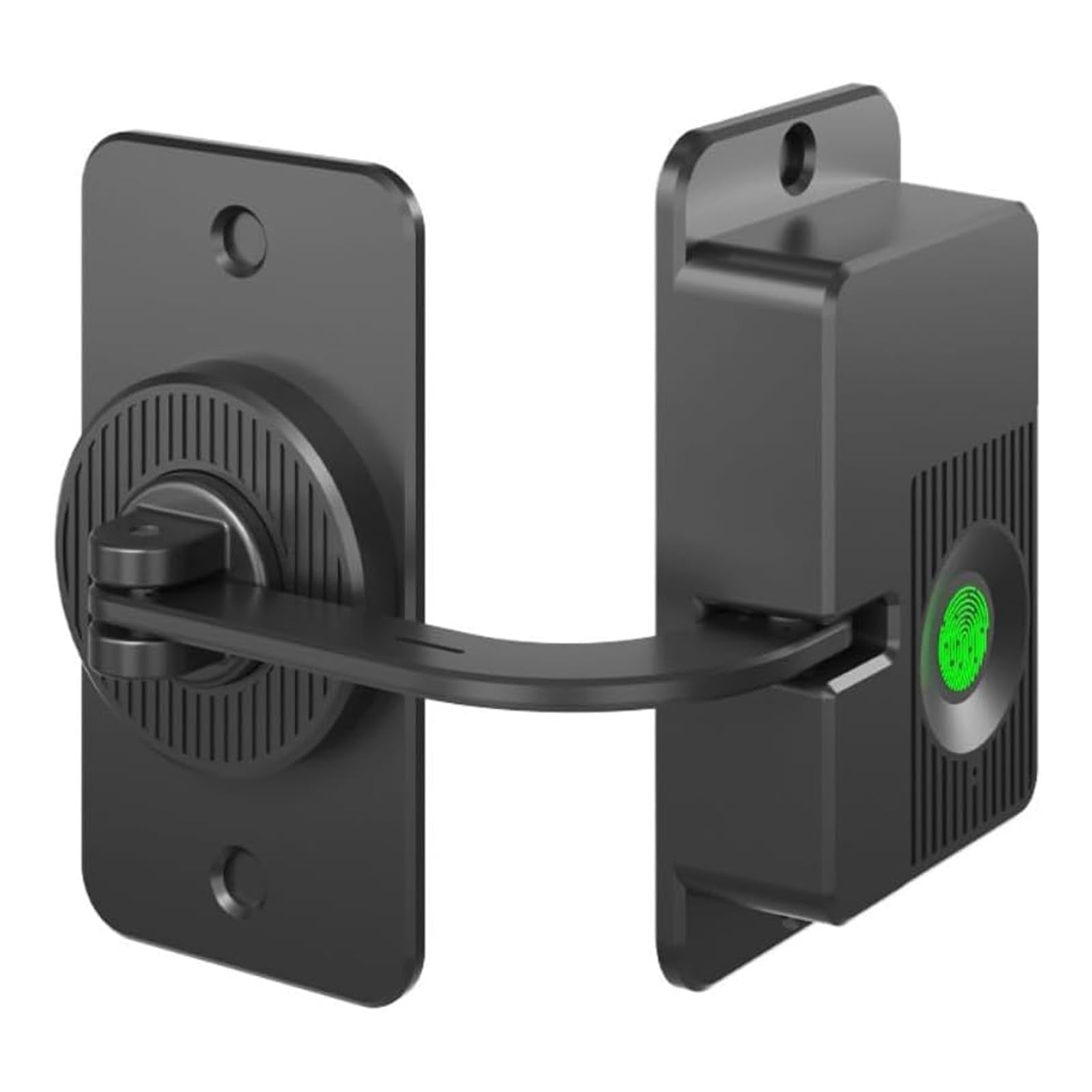 Refrigerator Lock with Fingerprint, Digital Fingerprint Drawer Locks, Fast Recognition Child Safety Locks, Window Protection Lock, Type-C Rechargeable, for Drawers, Cupboards, Fridge(Corner Black)