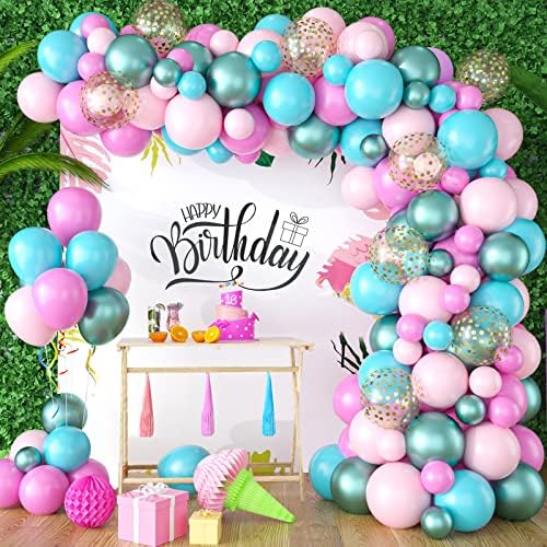 Purple Balloon Arch Kit, Purple Balloon Arch Garland, 127 Pcs Purple Balloon Arch with Purple and Confetti Purple Balloons, Purple Balloon Arch Kit for Birthday Wedding Baby Shower Proposal Party