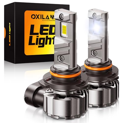 Image of OXILAM 9006 HB4 LED Bulbs, 900% Brighter, Super Bright 6500K Cool White, Anti-Flicker, Long-Lasting 60,000Hrs, Pack of 2