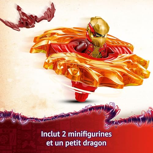 LEGO Ninjago La toupie Spinjitzu du Dragon de Kai Jeu de Construction avec 2 éléments de Pouvoir et 2 minifigurines Idée Cadeau pour garçons et Filles dès Amateurs de la série TV 71823 - vue 4