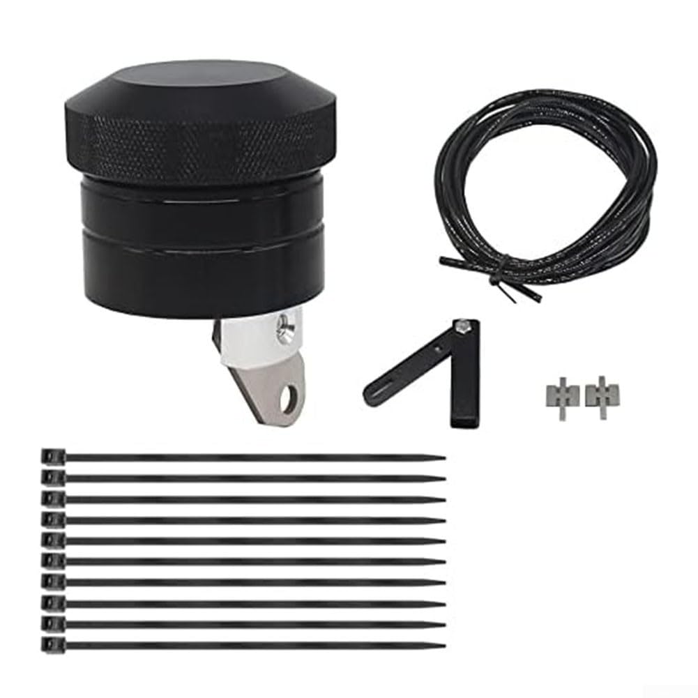 Oliatore automatico per catena per moto, sistema di lubrificazione in lega di alluminio con iniettore d'olio, kit di ricambio diretto compatibile con tutte le moto a catena (nero)