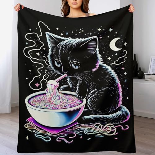 Couverture chat flanelle chaude plaid lit 150x200 couverture molleton doux toute saison