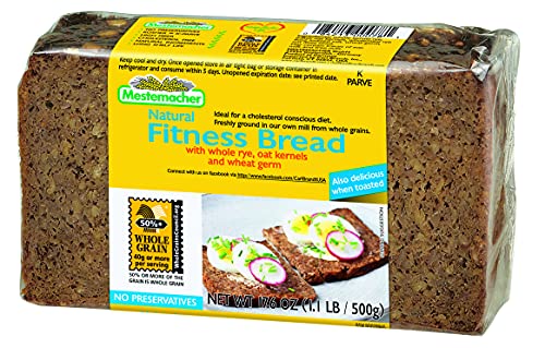 Mestemacher Whole Grain Bread (Fitness, 17.6 oz, pack of 6)