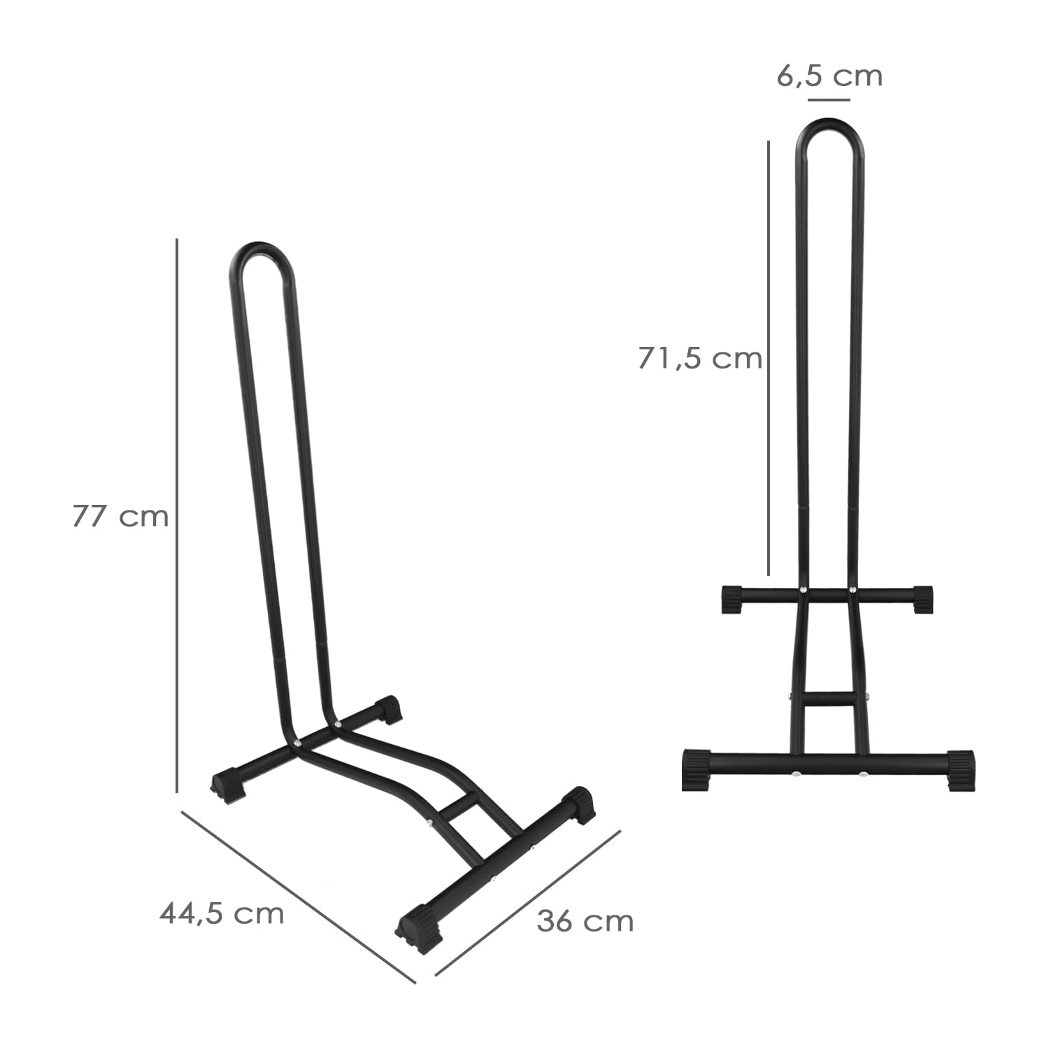 Soporte para bicicletas de suelo, ancho rueda 6,5 cm. tacos antideslizantes, caballete bicicleta, soporte suelo bici