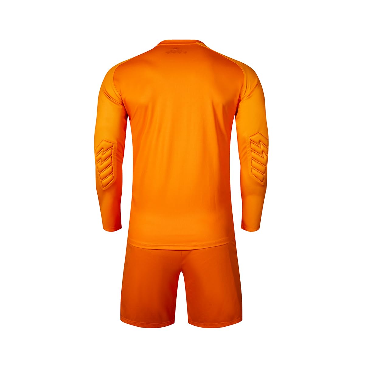KELME Camiseta de portero acolchada y corta para niños, camiseta de portero, uniforme de entrenamiento de césped de manga larga, juego de fútbol sal, juego de ropa naranja para niños 10