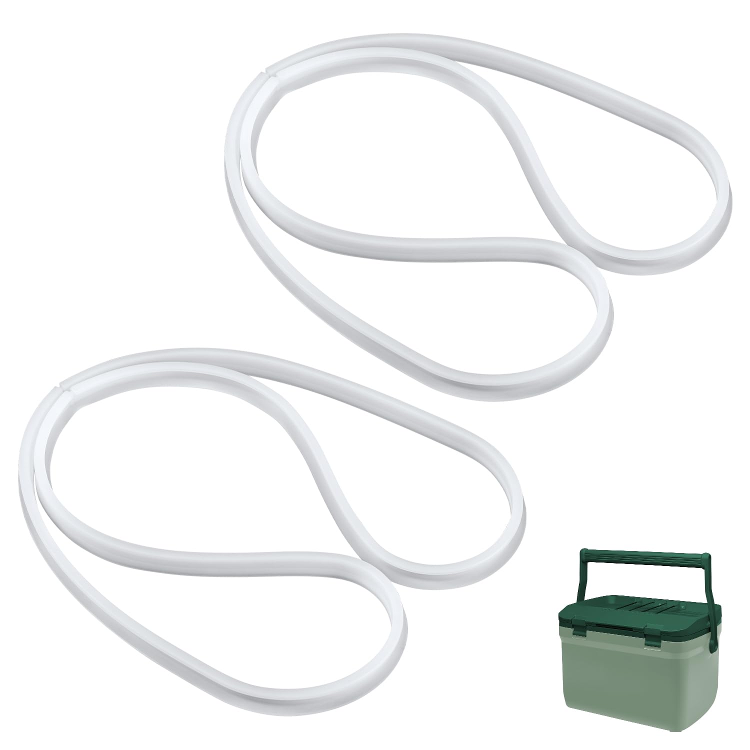 lasuroa 2pcs Cooler Box Sealing Rings, Silicone Cooler Lid Gasket Replacement Compatible with Stanley 16 QT Cooler Box