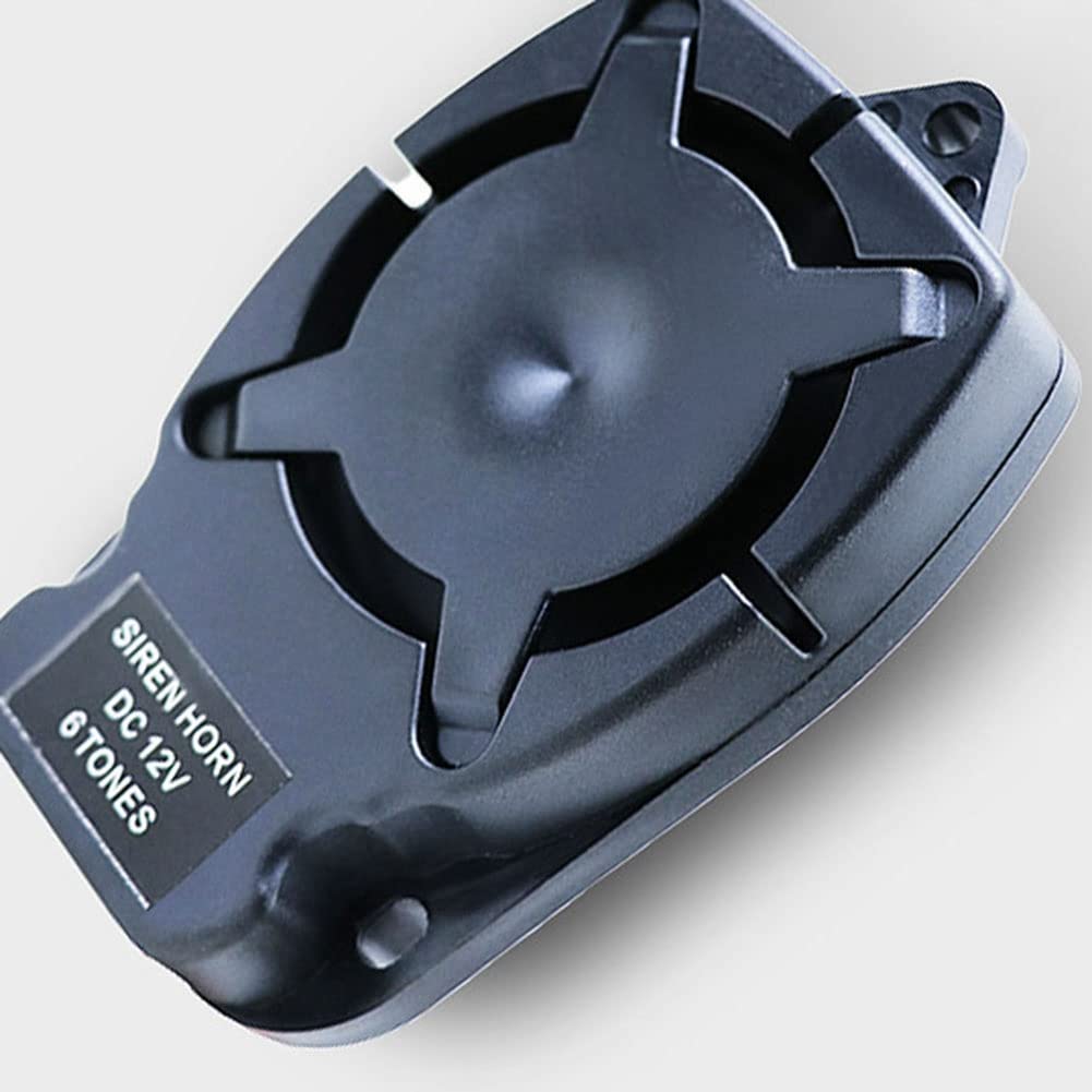 D'Allarme Sirena Buzzer 12V Six-Tone 110 Punti Dimensioni Ridotte e Facile da Installare Alto Decibel Corpo Piatto Piccolo Sirena