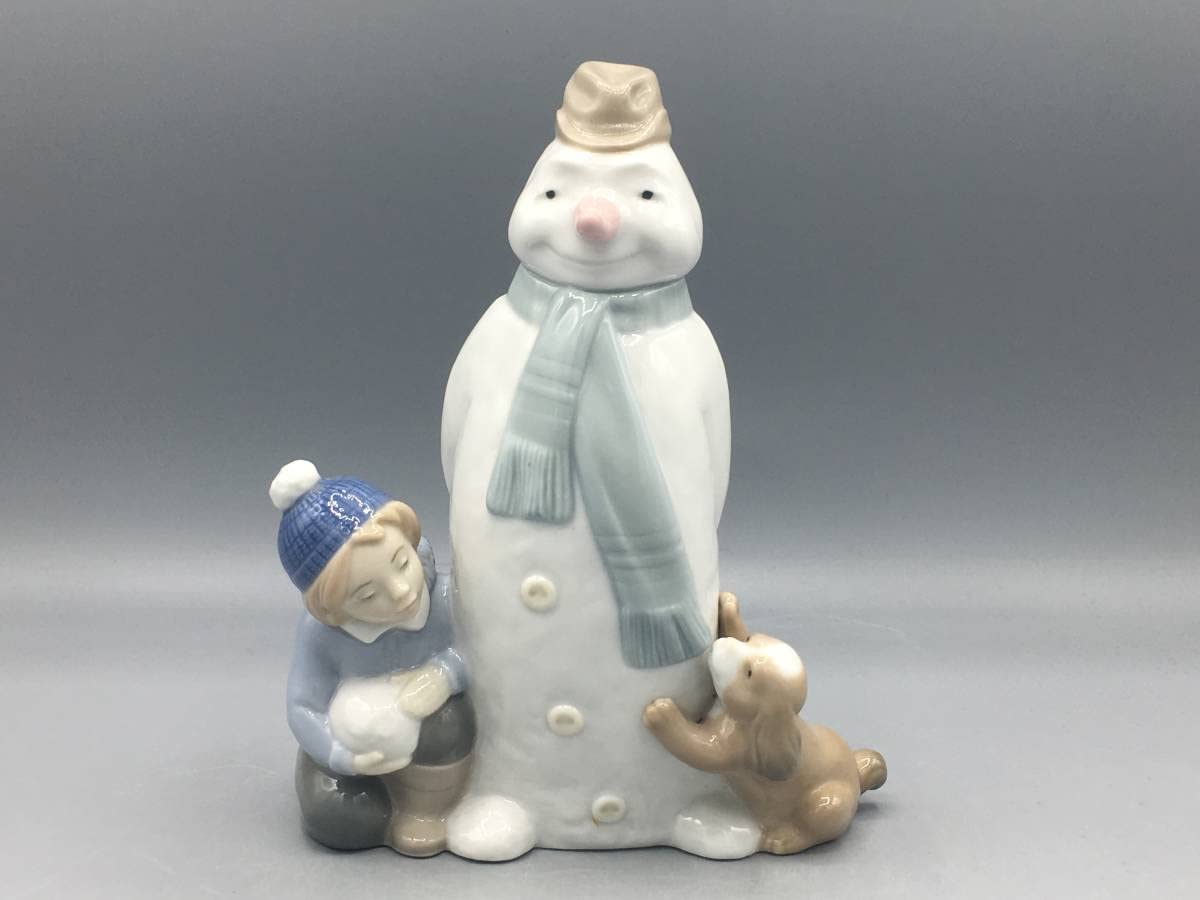 Amazon.co.jp: リヤドロ LLADRO スノーマン 雪だるま ウィンターゲーム 