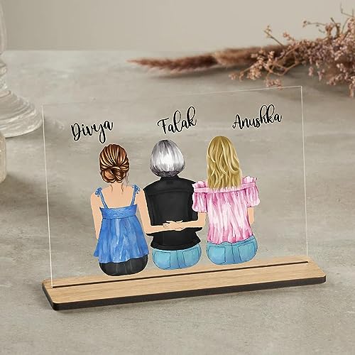 Image of Customized Acrylic Plaque for Bestie | Gift for Besties | Name Gift for Best Friend (Design 10)