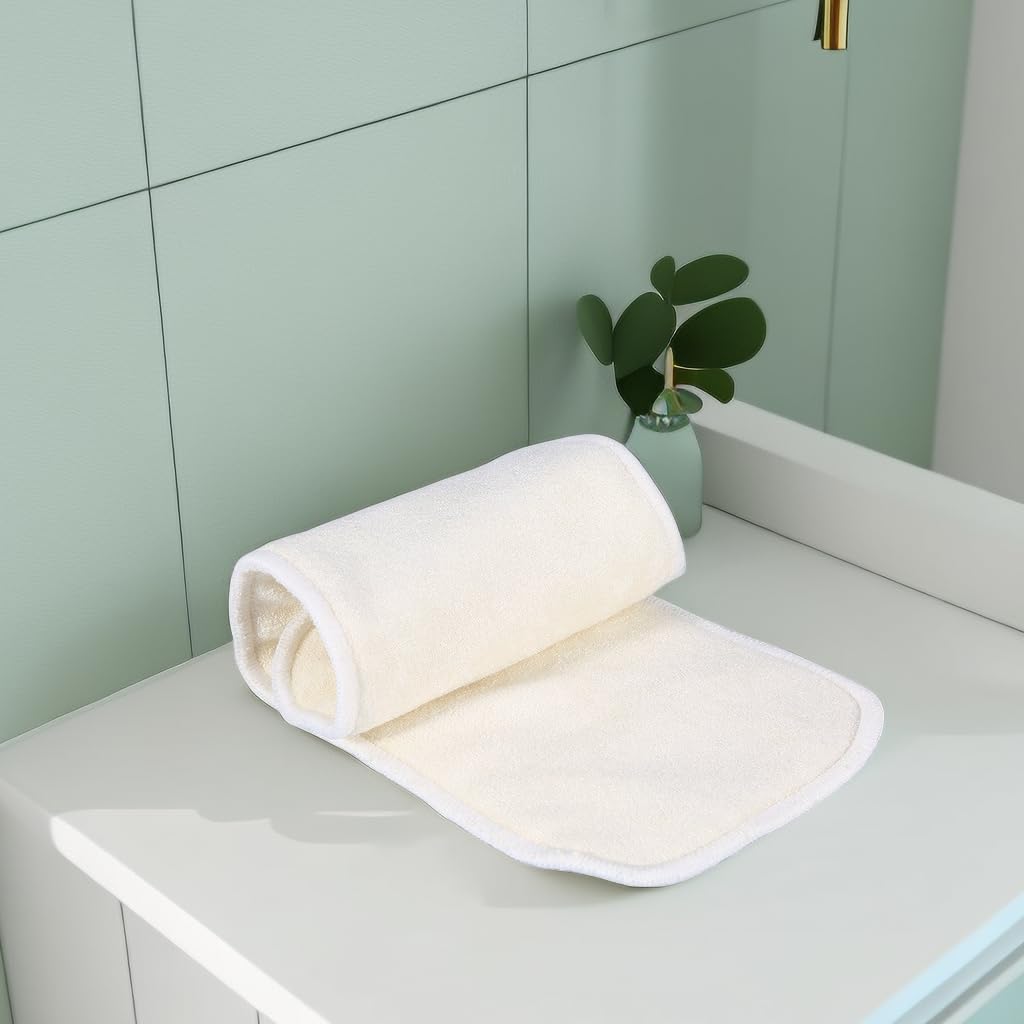 Inserts de Couches,Jetables pour Couches Jetables ou Couche Lavables,4 Couches en Fibre de Bambou pour Soins de L'incontinence Inserts en Microfibre Doublures pour Couches Lavables