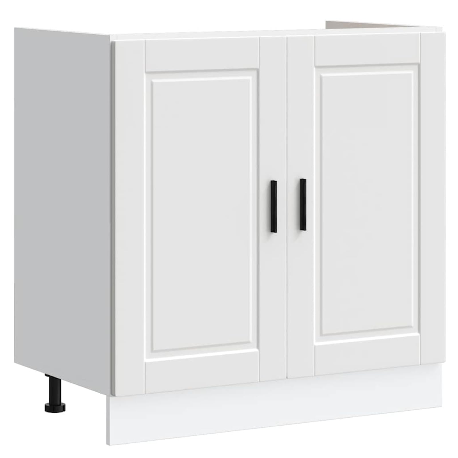 Homgoday Mueble bajo Fregadero Porto Blanco 80x46x81,5cm de Cocina sin Encimera - Madera diseñada para Lavabo