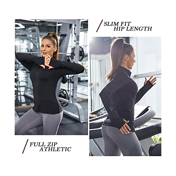 Pinspark-Womens-Track-Jacket-Breathable-Running-Jacket-Zip-Up-Sportswear-Slim-Fit-Workout-Tops Pinspark Women Workout Jackets Running Yoga Active Jacket Zipper Track Tops Long Sleeve Sportswear Black L