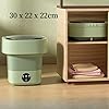 Mini Máquina de Lavar Roupas 11L Peças Íntimas, Centrifuga Dobrável Portátil Moderna Para Roupas Pequena mini lavadora de roupas Viagens e Pequenos Espaços(Verde) #1