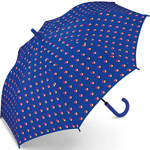 ESPRIT Stockschirm Long Double Dot - blau