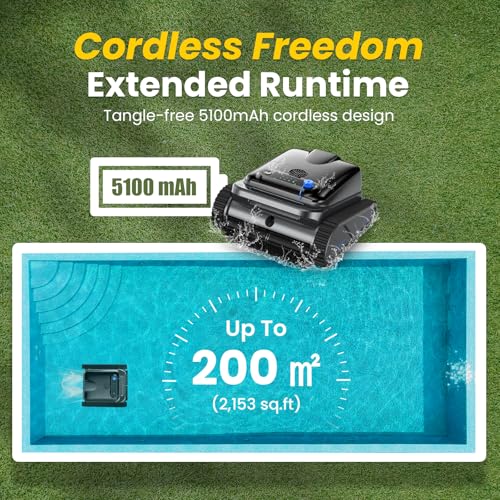 62% Off OUCAXIA Y50S Cordless Robotic Pool Cleaner with Wall-Climbing