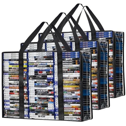 Sacs de rangement Blu-ray et organiseurs multimédias transparents pour stocker 270 DVD