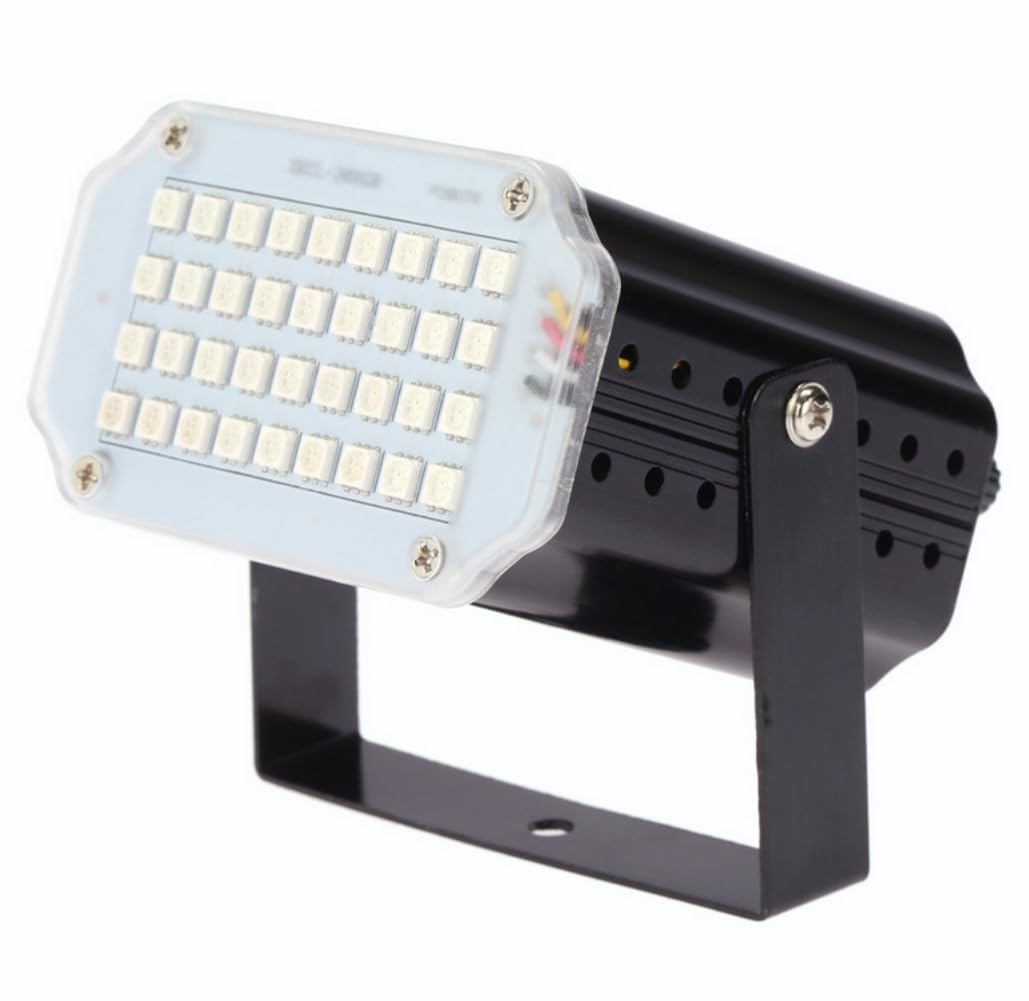 Anso Rgb Mini Led White Strobe Lights Sound Activated Dj Flash Stage Lighting Effect 36 Leds (Rgb)